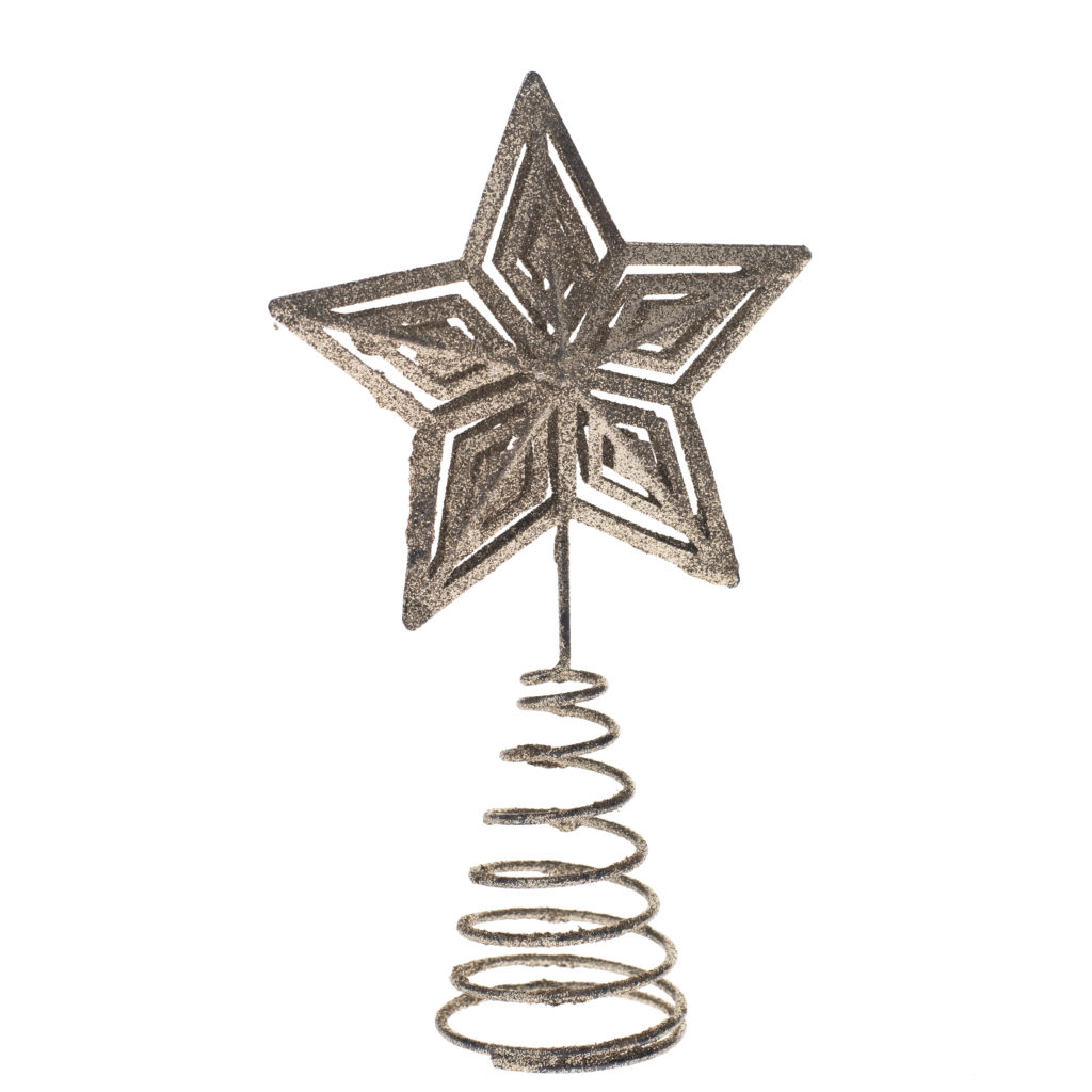 CARODOMOVAEU Špic na stromček hviezda zlatá