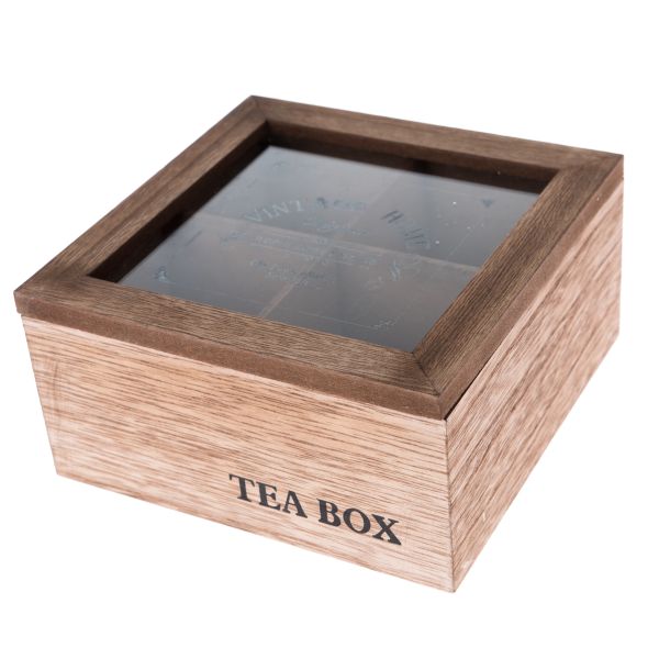 CARODOMOVAEU Drevená krabička na čaj Vintage Home